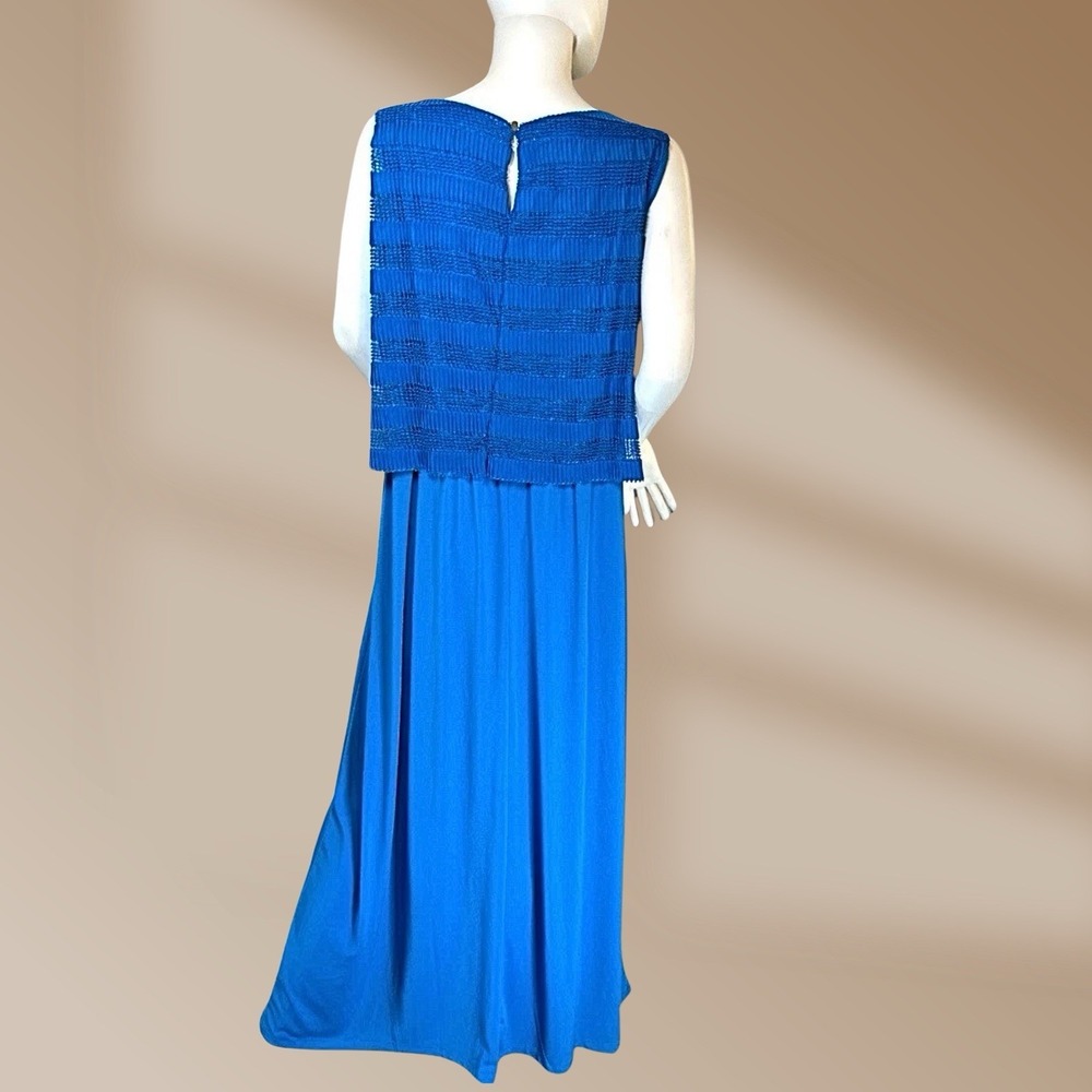 NY Collection Royal Blue Maxi Dress Women's 3XL Excellent Condition! - Picture 2 of 2